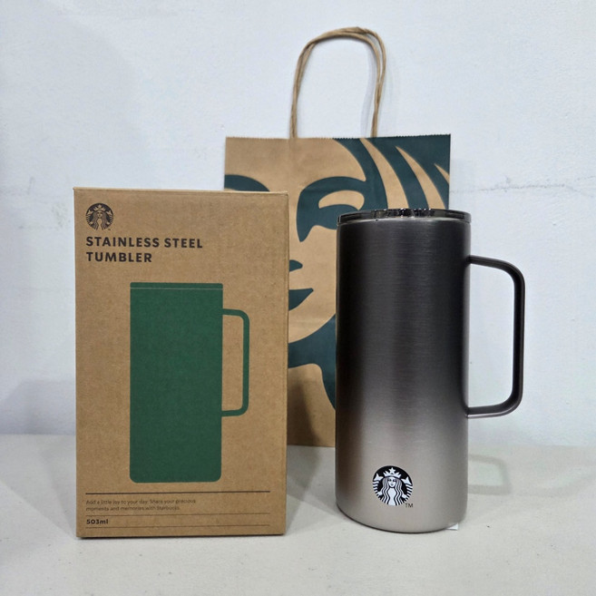 스타벅스 SS 블랙 탱크 텀블러 503ml
