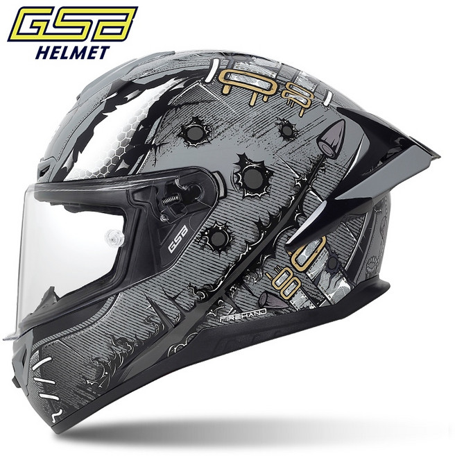 GSB GT 全罩式安全帽, 火線灰,L頭圍55-56CM(M以下請備註