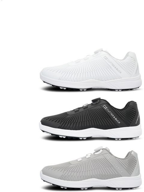 커터앤벅 남성 지그재그패턴 골프화 - CBM4AGS772