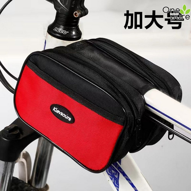자전거 새들백 바이크 가방 여행 파우치 로드 탑튜브, 1개, 빅사이즈 지퍼핏-레드