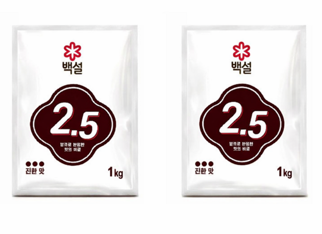 백설 발효조미료2.5 1K 2개 CJ 제일제당 고복합 핵산, 1kg