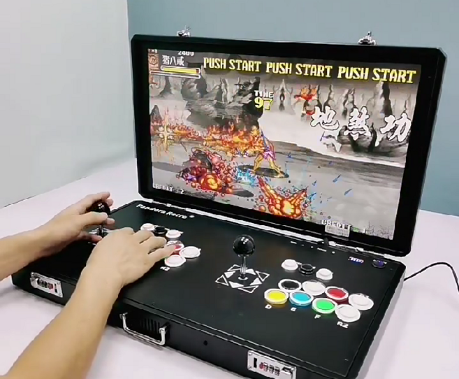 찔찔이 오락기 월광보합 레트로 휴대용 게임기 가정용 오락기 오락실 고전게임 19인치, 1개