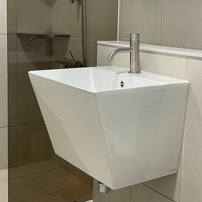 대림 반다리 화장실 세면기 CL-370 욕실 세면대 부속별도구매, (벽배관)폽업+트랩+앵글밸브+앙카볼트 포함