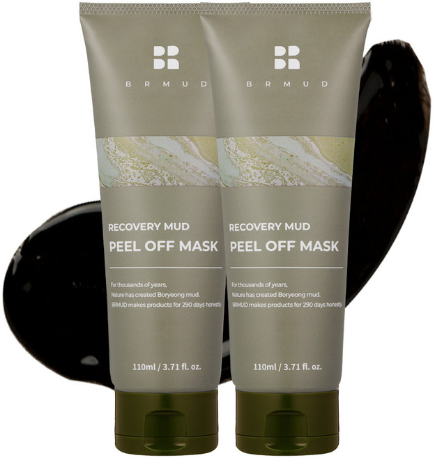 비알머드 리커버리 머드 필오프 블랙헤드 제거 코팩 마스크팩, 2개, 1개입