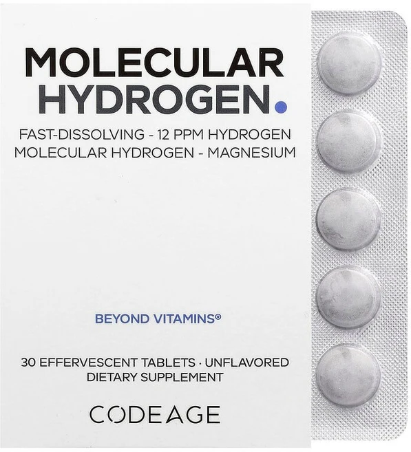 코드에이지- 분자 수소 Molecular Hydrogen 무맛 발포성 정제 30정, 코드에이지 Codeage, Molecular Hydro, 1개 - 쿠팡
