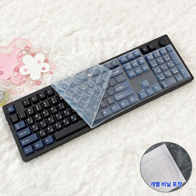 다얼유 EK106PRO 호환 키스킨 기계식 키보드덮개 실리콘 커버, 1개, 투명