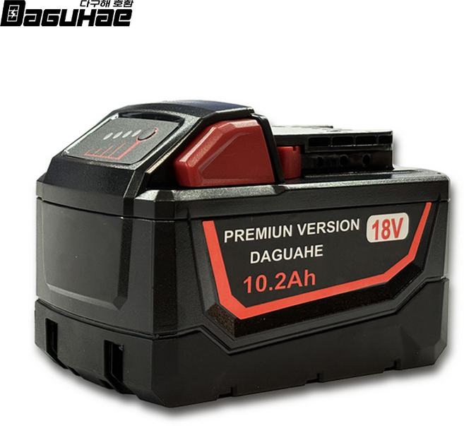 DAGUHAE 호환 밀워키 배터리 M18 18V KC인증 국내당일 발송 A/S보증 18V 10.2Ah 10200mAh, 1개