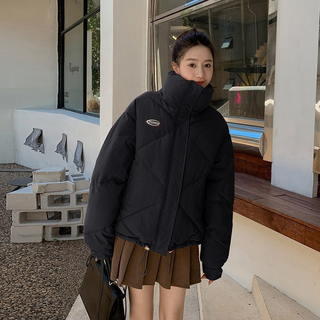 세계일주 따뜻한 오버핏 방풍 겨울 패딩 점퍼 노카라 자켓 아우터QW63