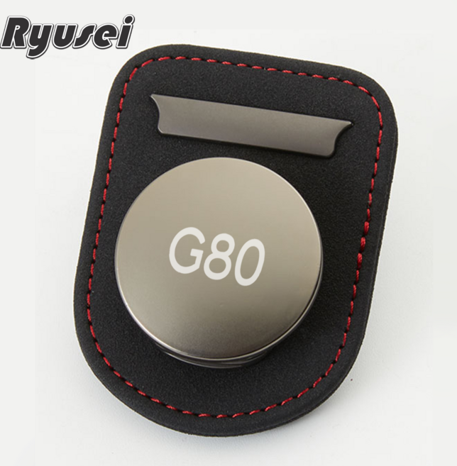 Ryusei 차량용 선글라스 클립 제네시스 호환 자동차 선바이저 안경 썬글라스 걸이 카드 수납 거치대 무료각인 G80 GV70 GV80 R043, 1개, G80-블랙