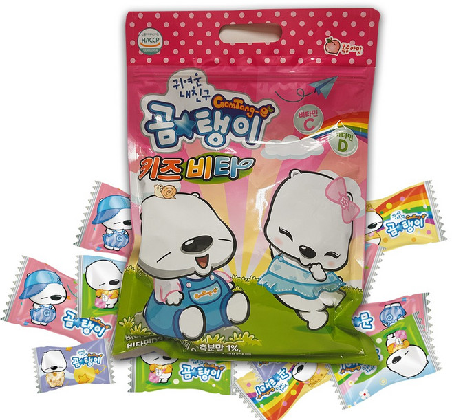 곰탱이 키즈비타 파우치형 250정, 1000개, 1.1g