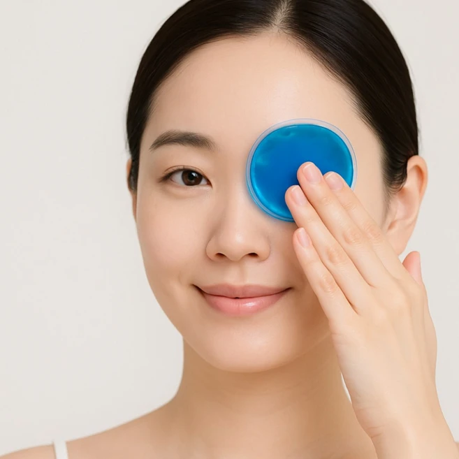 원형 눈찜질팩 눈 피로 부종 얼굴 여드름 발열 진정 쿨링젤 미니 냉찜질팩 소프트 콜드 패드 - 쿠팡