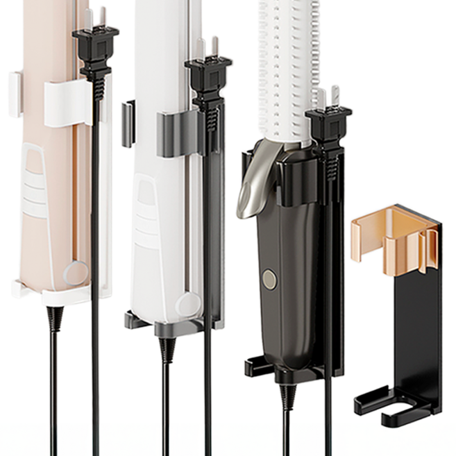 내집클로버 고데기 거치대 에어랩 거치대 무타공 3M, 블랙