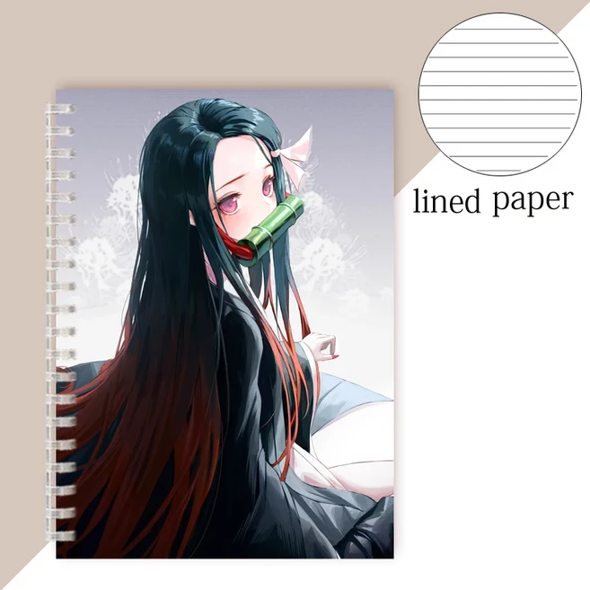 Demon Slayer 고스트 블레이드 귀멸의 칼날 수첩 다이어리 필로팩스 플래너 아젠다 키미야 가벼운 기교 기, 01 A5용지, 08 9
