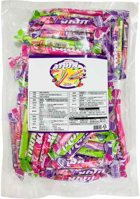 타야스 담라 미니얌 믹스 캔디, 700g, 3개