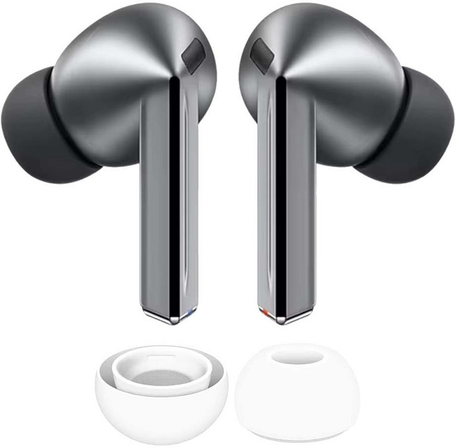 갤럭시 버즈3 프로 이어팁 1쌍 교체용 호환 실리콘 이어캡, 화이트 소(S)