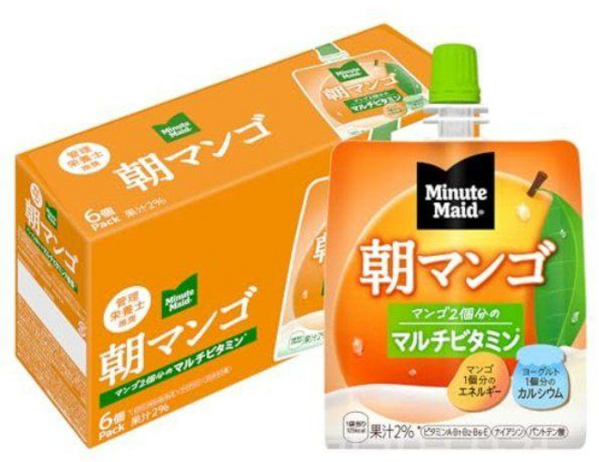 코카콜라 미닛메이드 모닝 망고 젤리 6.3 fl oz (180ml) 파우치 6개입, 180g (x 6)