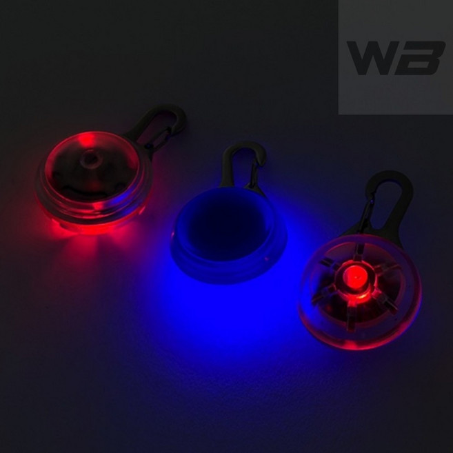 강아지 야간산책 LED펜던트 강아지목걸이, 레인보우