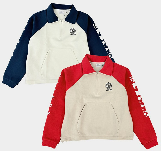 [백화점]말본 골프 티셔츠 여성 에어리 하프집업 맨투맨