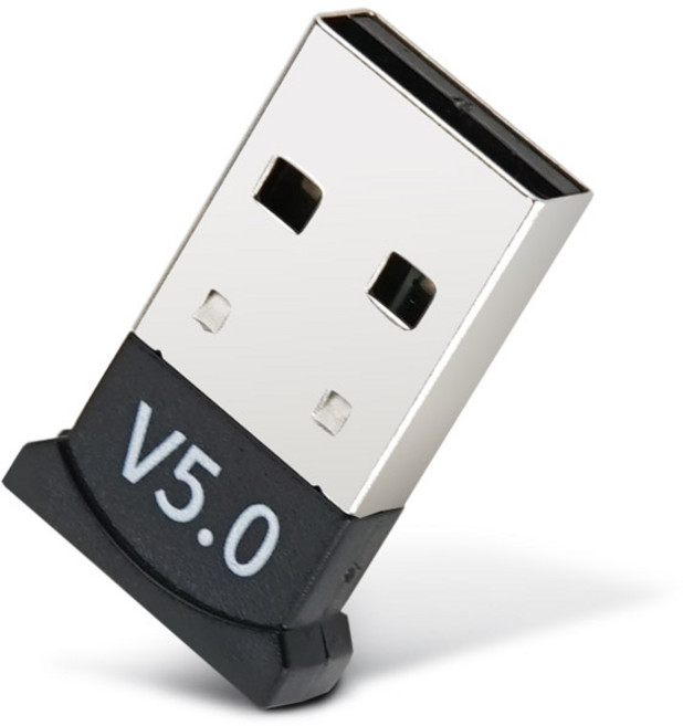 컴스 USB 블루투스 v5.0 무선 동글 듀얼모드 10m 지원, IH505, 블랙, 1개