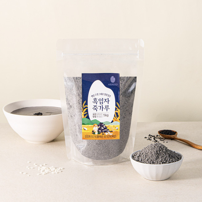 흑임자죽가루 검은깨죽 분말 무첨가 서창방앗간, 1kg, 2개