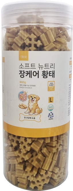 펫봉봉 소프트 뉴트리 3종 강아지 영양 간식 관절 장 올인원 컨디션 케어 대용량, 1개, 800g, 장케어 황태(L)
