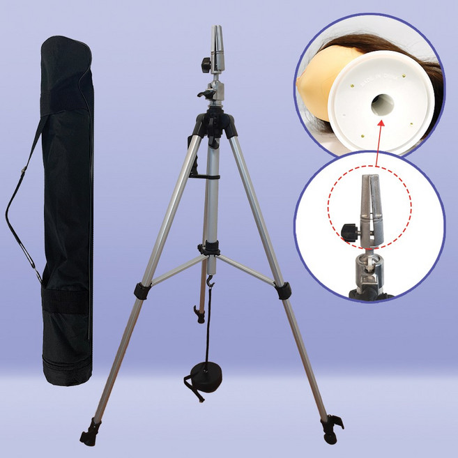 토탈헤어 고급 미용삼각대 가발삼각대 삼각스탠드 홀더 마네킹 연습용가발, 1개, 마네킹 삼각대