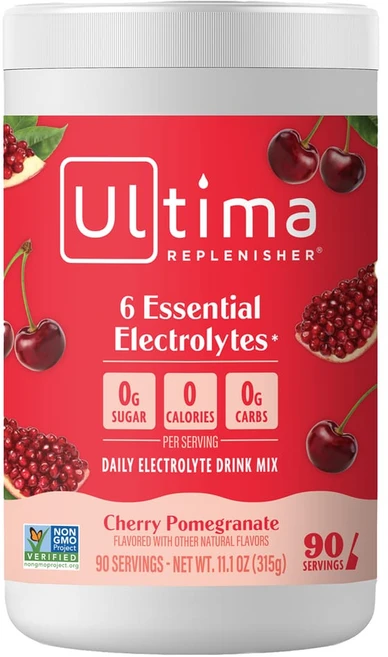 울티마리플레니셔 Ultima Replenisher 전해질 파우더 체리 석류 90회분 306g(10.8oz), UHP00023, 1개, 306g - 쿠팡