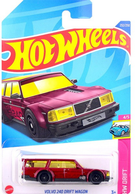 핫 휠 볼보 240 드리프트 왜건 볼보 850 에스테이트 164 다이캐스트 모델 자동차 장난감 소년 선물 C4982, [03] Volvo240DriftWagon-1