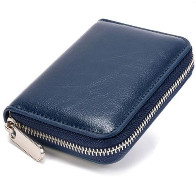 Mimi Market 여성 고급 소가죽 반지갑 다용도 카드 명함 지갑