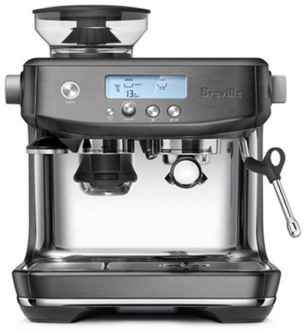 브레빌 바리스타 프로 에스프레소 머신 블랙 스테인레스, BES878BST, 브러시처리된스테인리스스틸