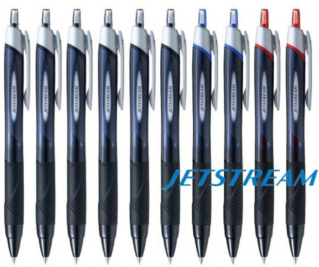 유니 제트스트림 단색 볼펜 혼합색상 10개, 단색볼펜 0.38mm 혼합10개(흑6청2적2)