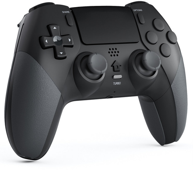 CHEREEKI PS4/PS4 Slim/PS4 Pro 이중 진동 기능을 갖춘 무선 컨트롤러, Black, 1개