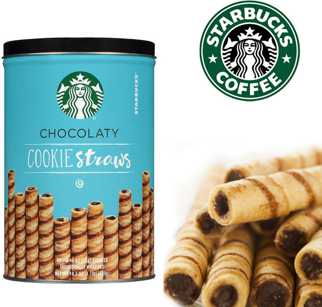스타벅스 초콜렛 쿠키 스트로우 40개 총 520g
