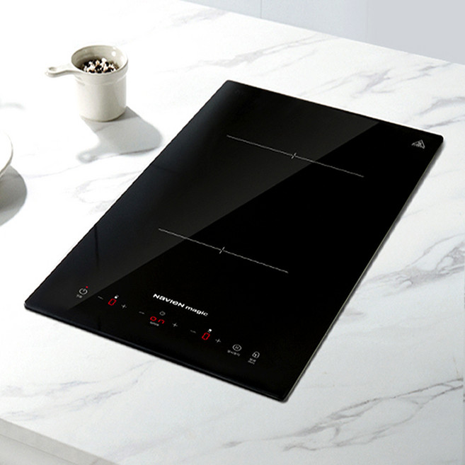 빌트인 매립형 인덕션 하이라이트 2구 전기레인지 원룸 오피스텔 보조주방 전기쿡탑 타공265X490, 인덕션2구