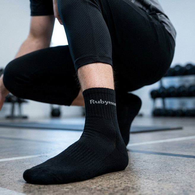 Rubymont 優品網 運動襪 第三代竹炭無痕氣墊毛巾底 加大尺碼, 1個, XL
