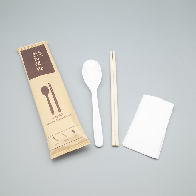 엠엔피 한끼뚝딱 크라프트 수저냅킨세트, 2개, 50세트