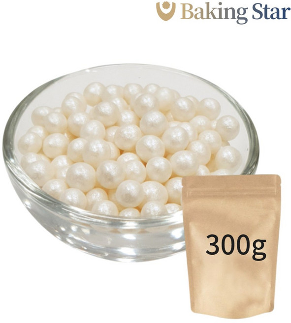 스프링클 드라제펄 화이트 미니진주구슬 소분 데코장식 진주화이트 300g 1개