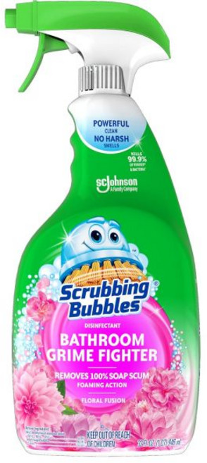 스크러빙 버블스 욕실 및 샤워 클리너 스프레이 거품 작용 때 제거제 비터리 버스트 향 32온스, 1, 946ml