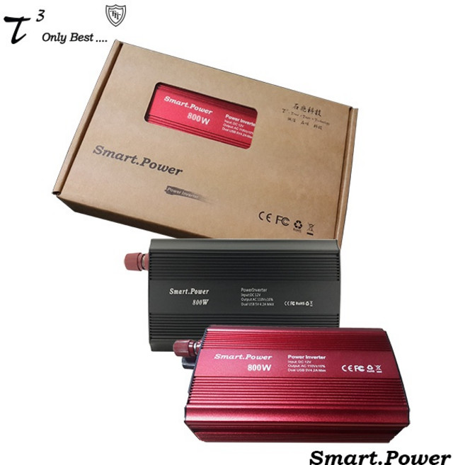 石兆科技 12V轉110V 500W電源轉換器 直流轉交流 模擬正弦波, 1個, 12V-110V-500W(黑色),不用統編