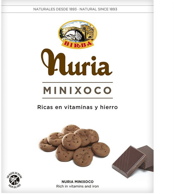 BIRBA 빌바 누리아 미니소코 내추럴 비스킷, 275g, 4개