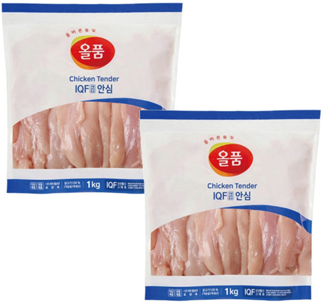 올품 IQF 안심 2kg (1kg x 2개), 2개