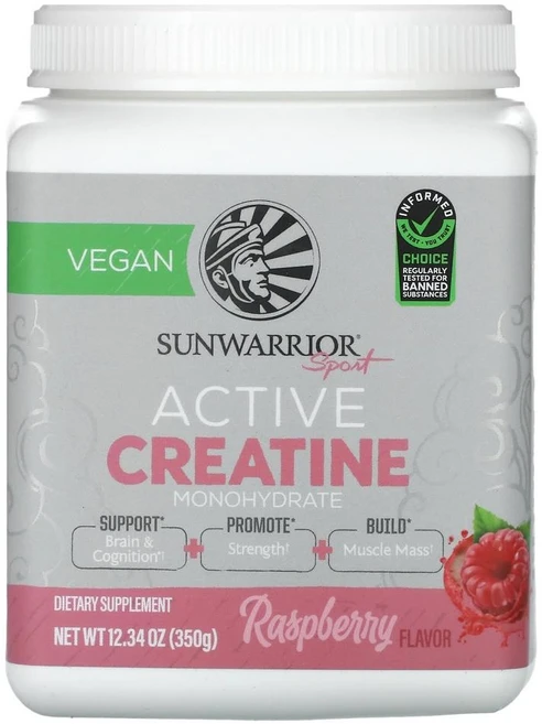 썬워리어 스포츠 액티브 크레아틴 모노하이드레이트 라즈베리 350 g Sunwarrior Sport Active Creatine Monohydrate Raspberry 350g, 1개 - 쿠팡