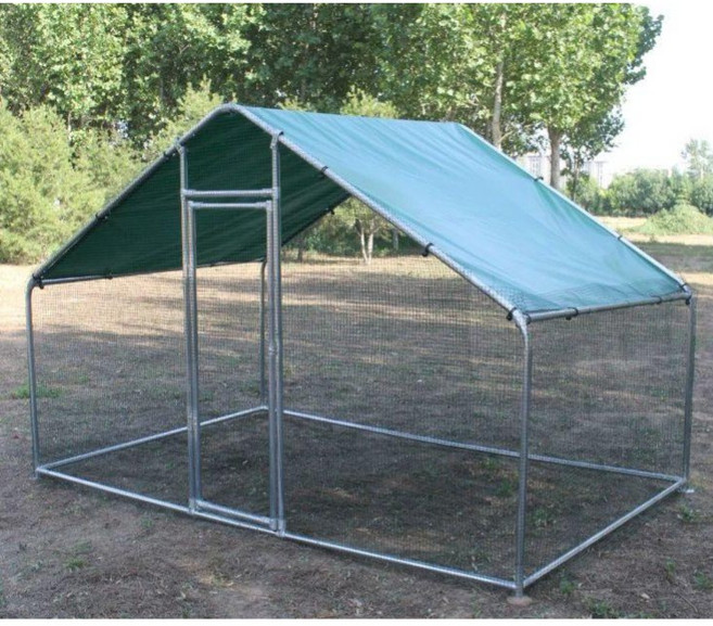강아지펜스 야외견사 울타리 대형견 마당 안전펜스 하우스 중형 개장 안전망 강아지 견사, 1개, 2mx3mx2m 철조망 두꺼운 방수포