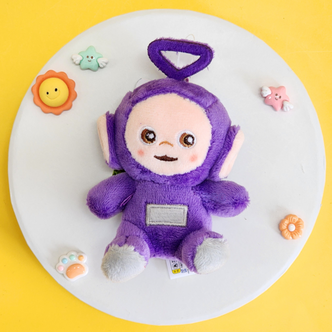 BSC 꼬꼬마 텔레토비 시팅 인형 열쇠고리 키링 보라돌이 뚜비 나나 뽀 가방고리 봉제인형 미니, 1개, 1. 보라돌이 시팅 미니키링, 7cm