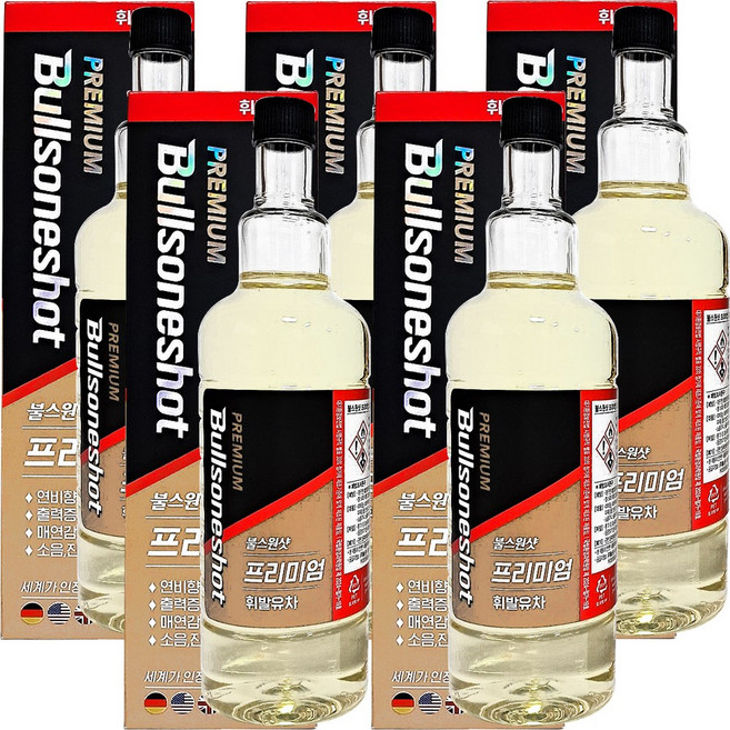 불스원샷 프리미엄 500ml 연료첨가제, 가솔린/휘발유, 5개