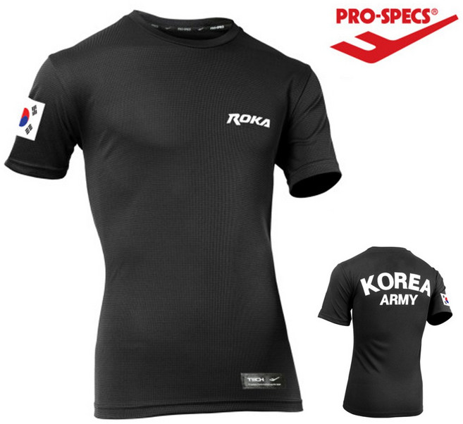 프로스펙스 메쉬 로카 코리아 아미 검정 반팔 ROKA KOREA ARMY 군인 군대 군용 기능성 티셔츠