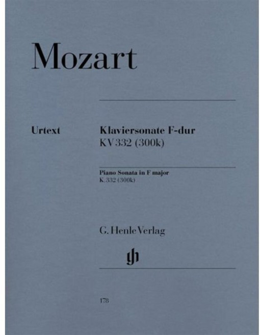 모차르트 피아노 소나타 in F Major K 332 (300k) (HN 178), Mozart, Wolfgang Amadeus 외 저, G. Henle Verlag