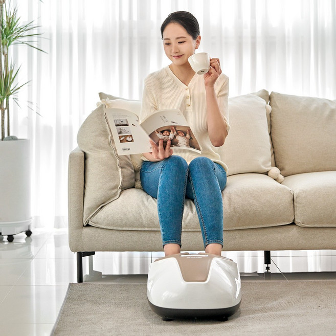 휴식시간 바디오 발마사지기 3D 입체지압 적외선 램프 롤링 공기압 아킬레스건 발뒤꿈치 발바닥 발지압기 발안마기, 본품1개, 1개