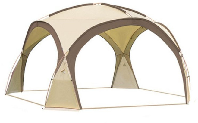 NewLifeMovement 穹頂天幕帳篷 戶外遮陽防曬大空間, 金沙色6-8人適用