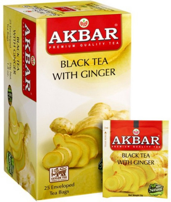 아크바 생강 홍차 25티백(2gx25개입) 4곽, 50g, 25개입, 4개